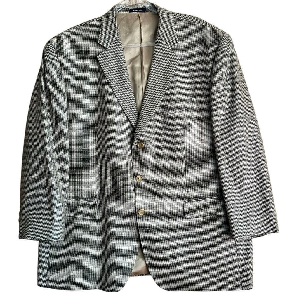Ralph‎ Lauren Wool Silk Blend Sport coat Fully Lined Mens Sz. 48R Checked